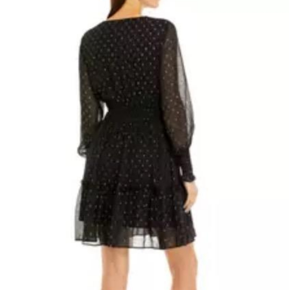 NWT TAYLOR | Clip Dot Fit & Flare Smocked Dress - Picture 7 of 9